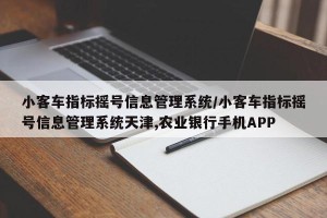 小客车指标摇号信息管理系统/小客车指标摇号信息管理系统天津,农业银行手机APP