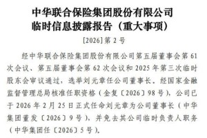 刘元章出任中华联合保险集团董事长，总经理已空缺两年，旗下寿险公司持续亏损