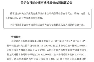 一个月大涨160%，AI应用“牛股”蓝色光标董事长、副总经理拟套现4.75亿元，减持原因：自身资金需求
